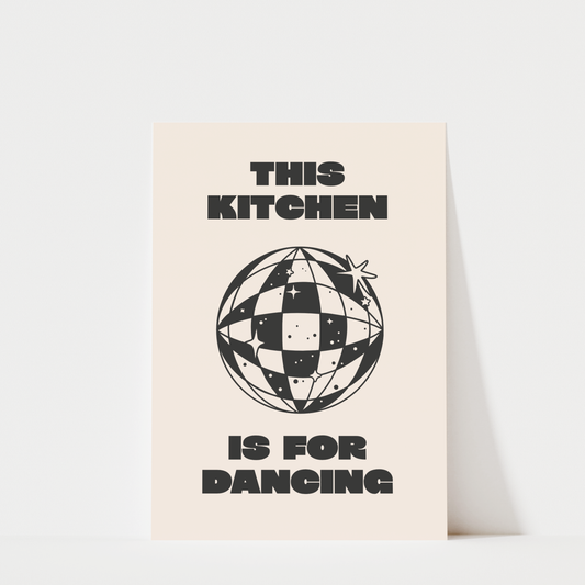 This Kitchen Is For Dancing Disco Ball - Kitchen Wall Art