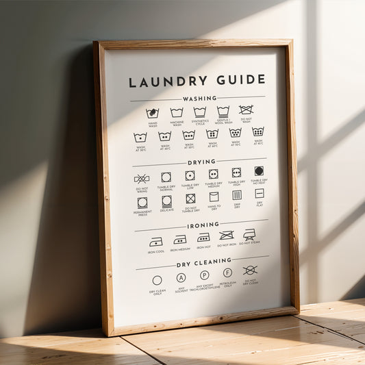 Laundry Guide - Kitchen Wall Art Print