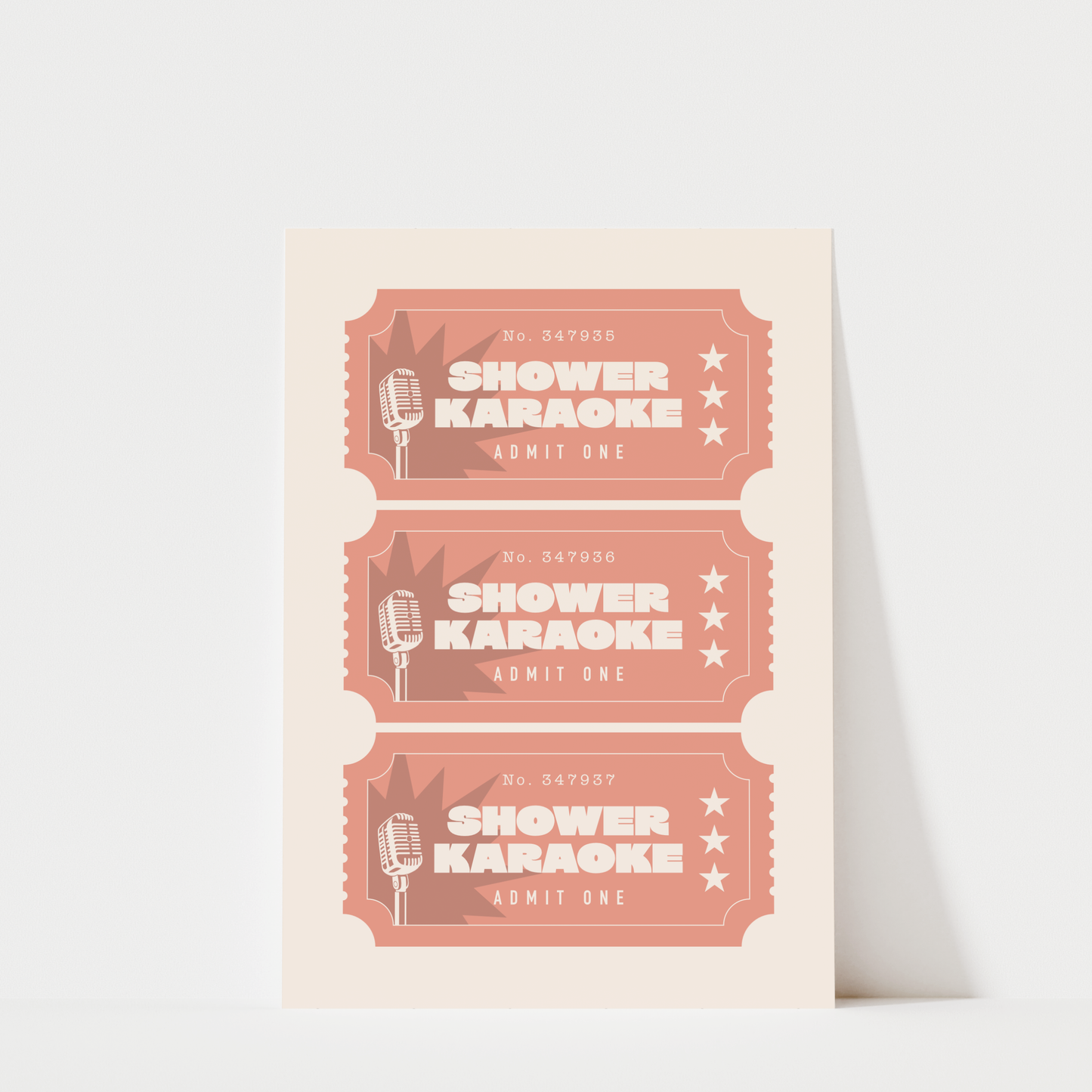 Shower Karaoke - Bathroom Wall Art Print