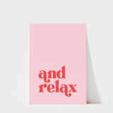 And Relax Bathroom Print