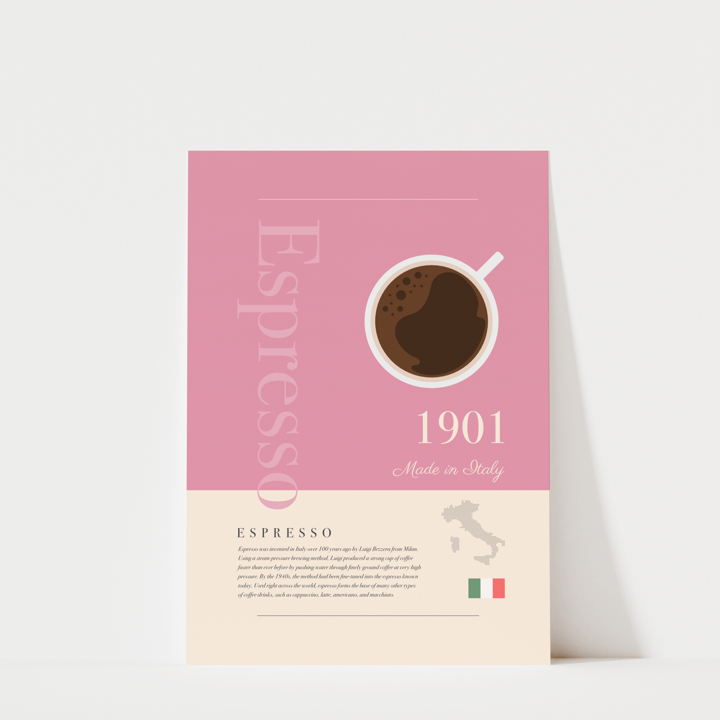 Espresso History - Coffee Wall Art Print