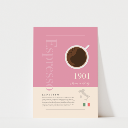 Espresso History - Coffee Wall Art Print