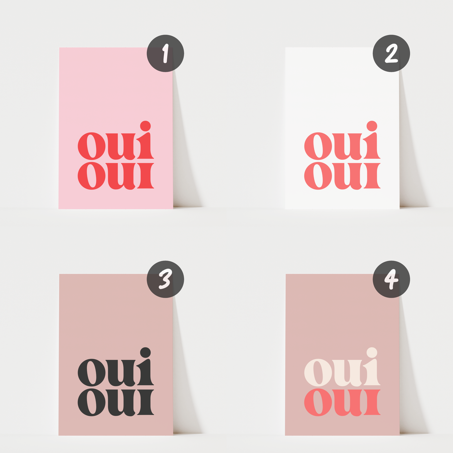 Oui Oui Pink - Bathroom Wall Art