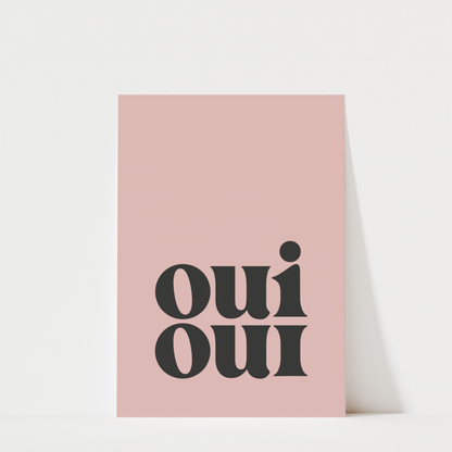 Oui Oui Pink - Bathroom Wall Art