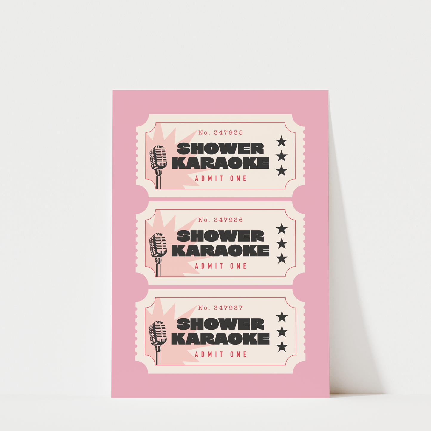 Shower Karaoke - Bathroom Wall Art Print