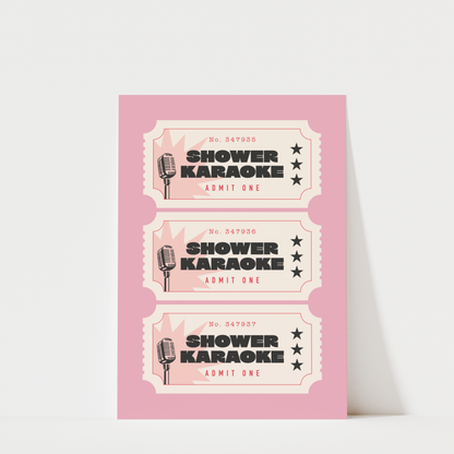 Shower Karaoke - Bathroom Wall Art Print