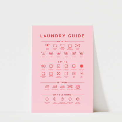 Laundry Guide - Kitchen Wall Art Print