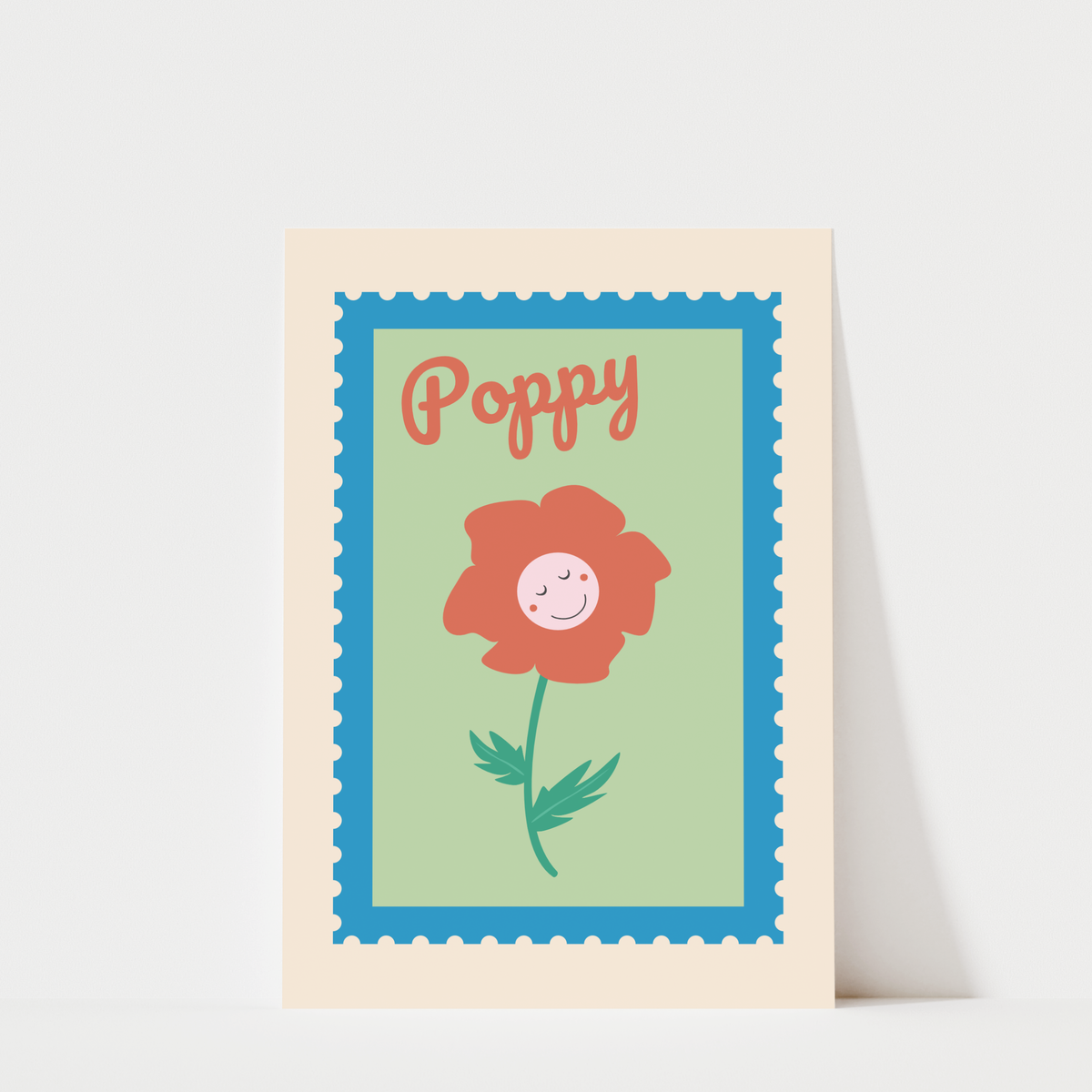 Poppy Flower Nursery Wall Art - Nature inspired bedroom and playroom decor