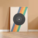 Vinyl Record - Retro Music Print