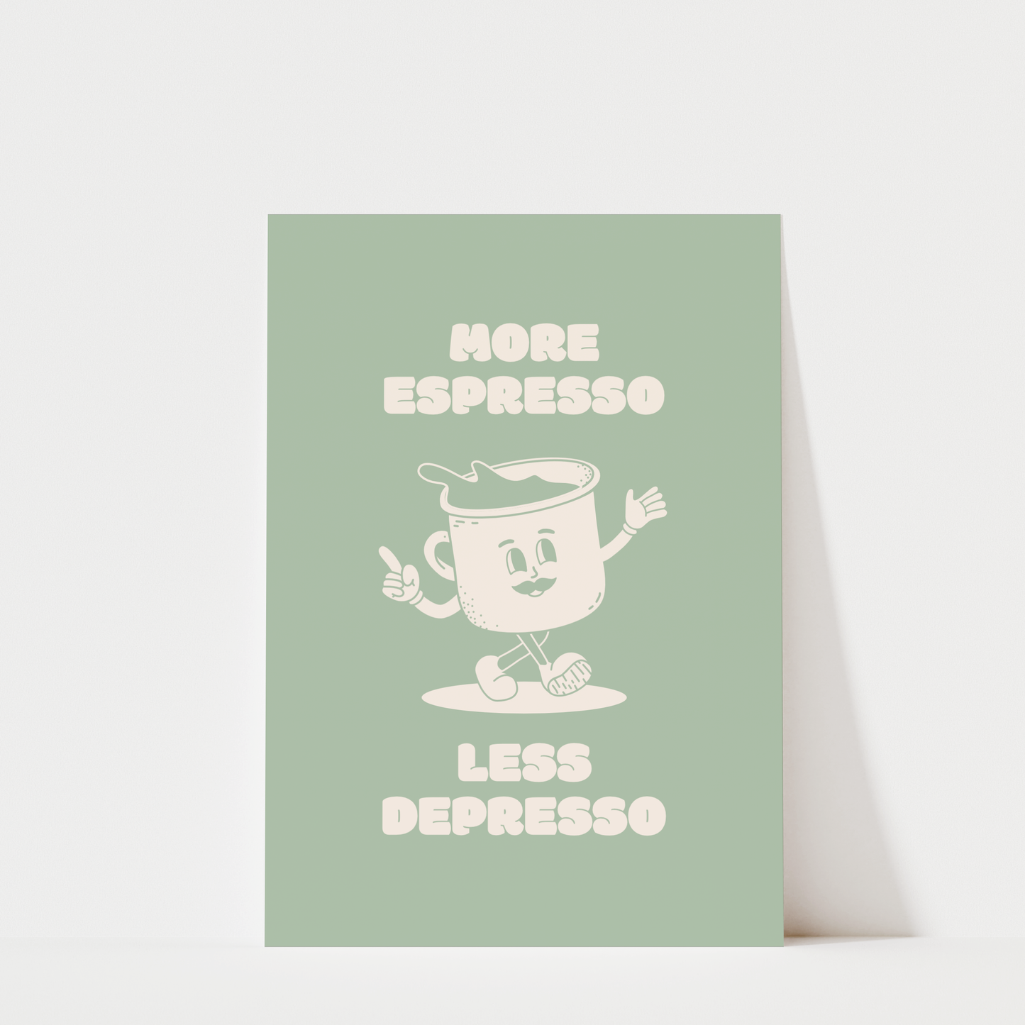 More Espresso Less Depresso - Coffee Wall Art Print