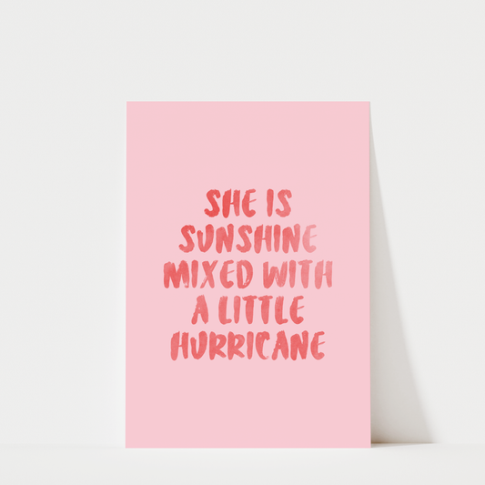 Sunshine Hurricane Watercolor Print – Girls Bedroom Wall Art