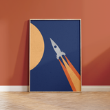 Rocket Ship Space Print