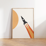 Rocket Ship Space Print
