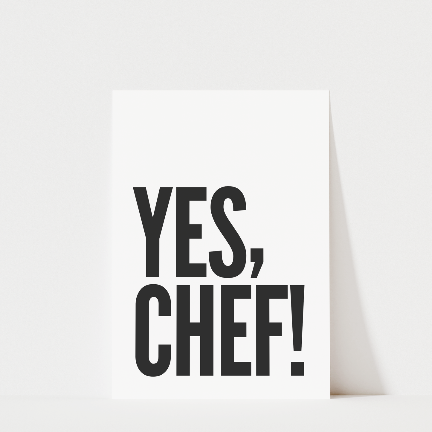 Yes Chef - Kitchen Wall Art Print