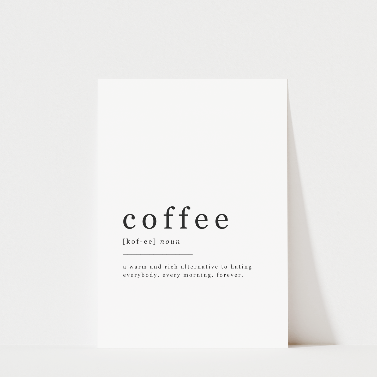 Coffee Definition - Coffee Wall Art Print