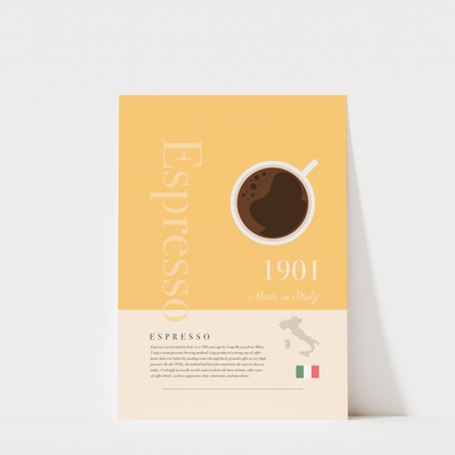 Espresso History - Coffee Wall Art Print