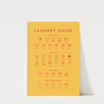 Laundry Guide - Kitchen Wall Art Print