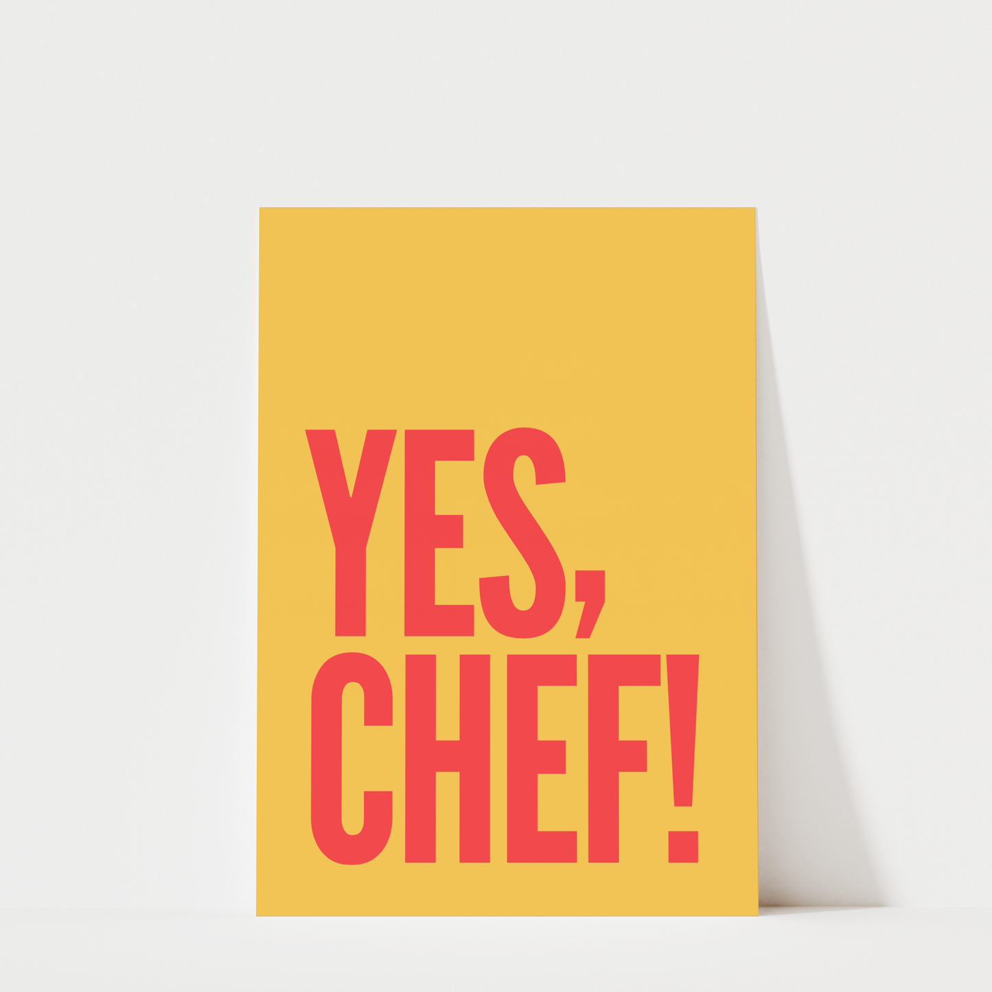 Yes Chef - Kitchen Wall Art Print