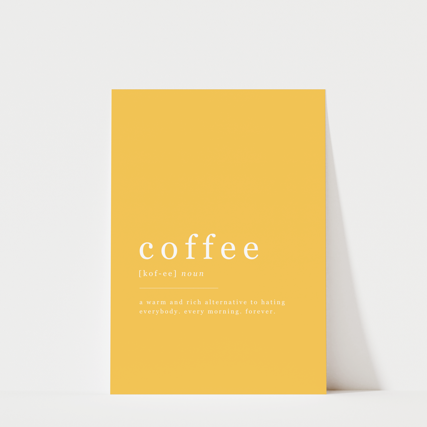 Coffee Definition - Coffee Wall Art Print