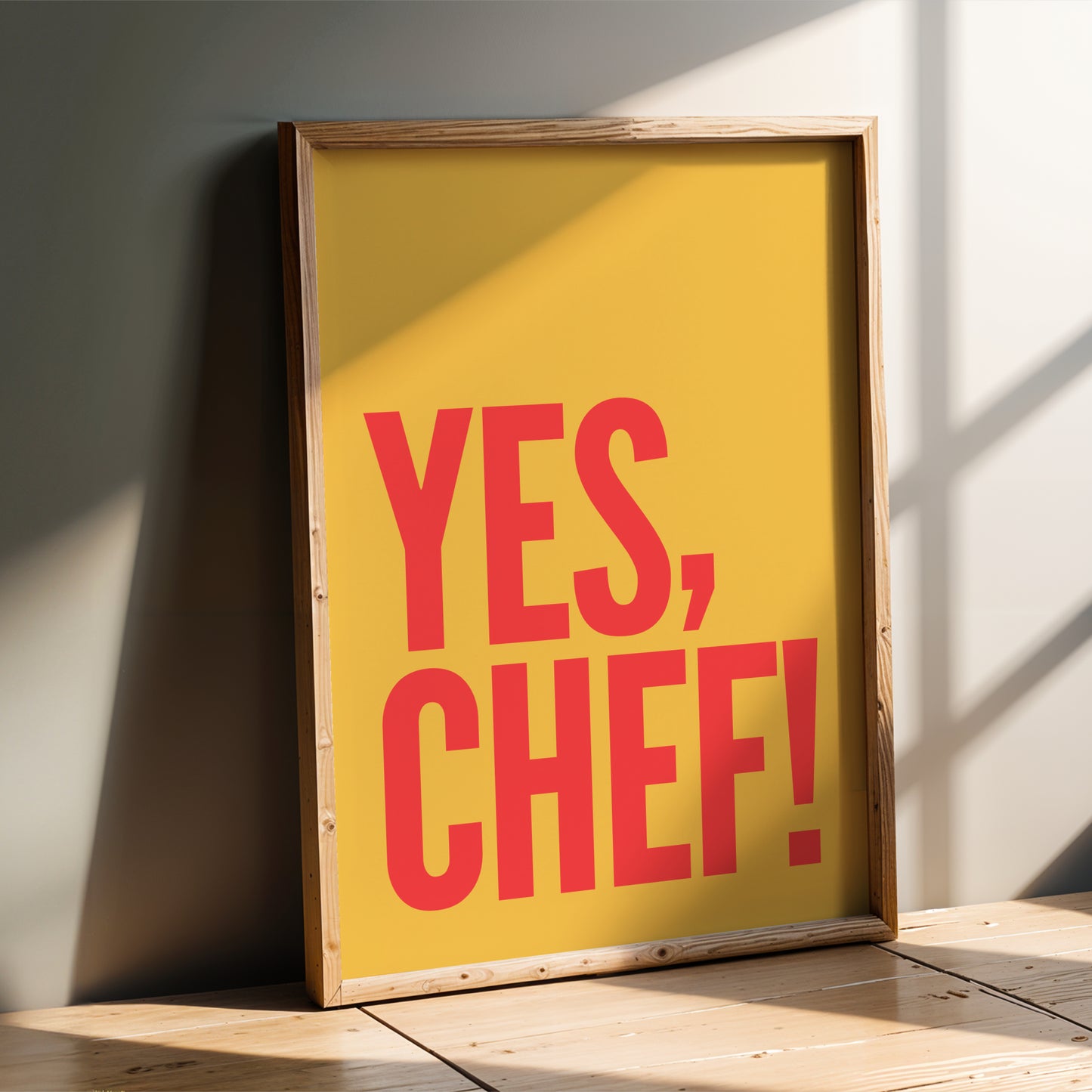Yes Chef - Kitchen Wall Art Print