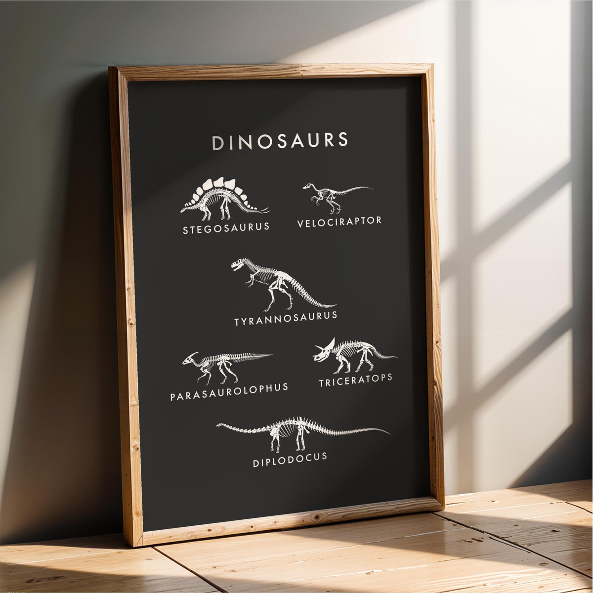 Dinosaur Fossil Print - Nursery & Kids Room Wall Art