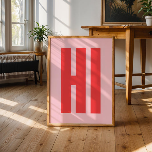 Hi - Typography Art Print