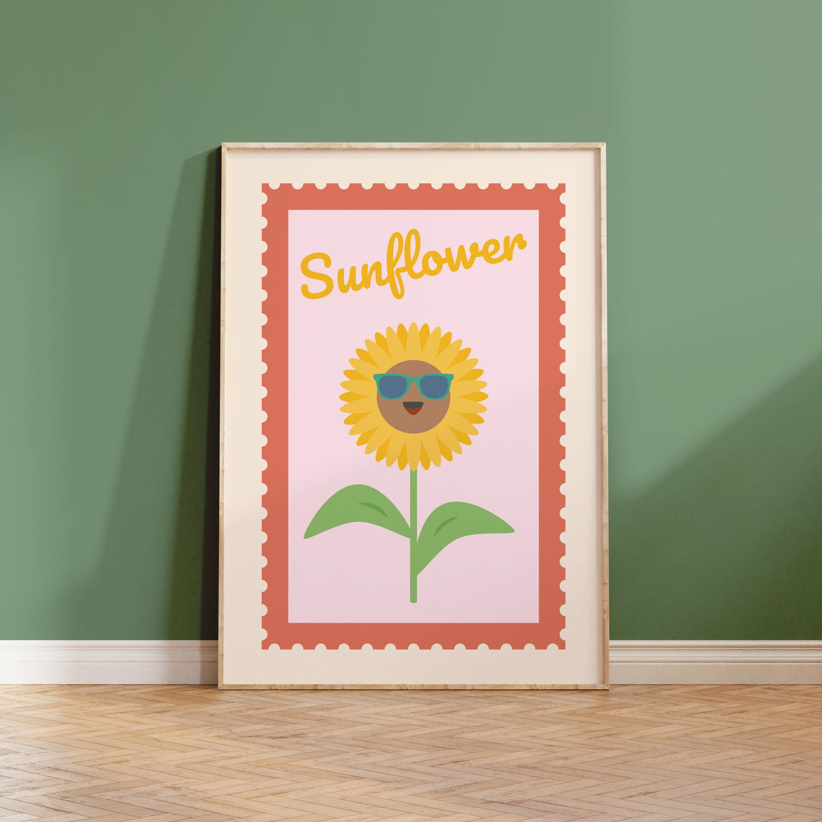 Sunflower Nursery Wall Art - Nature inspired bedroom and playroom decor