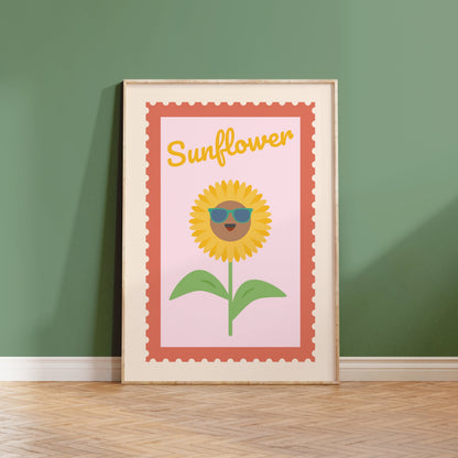 Sunflower Nursery Wall Art - Nature inspired bedroom and playroom decor