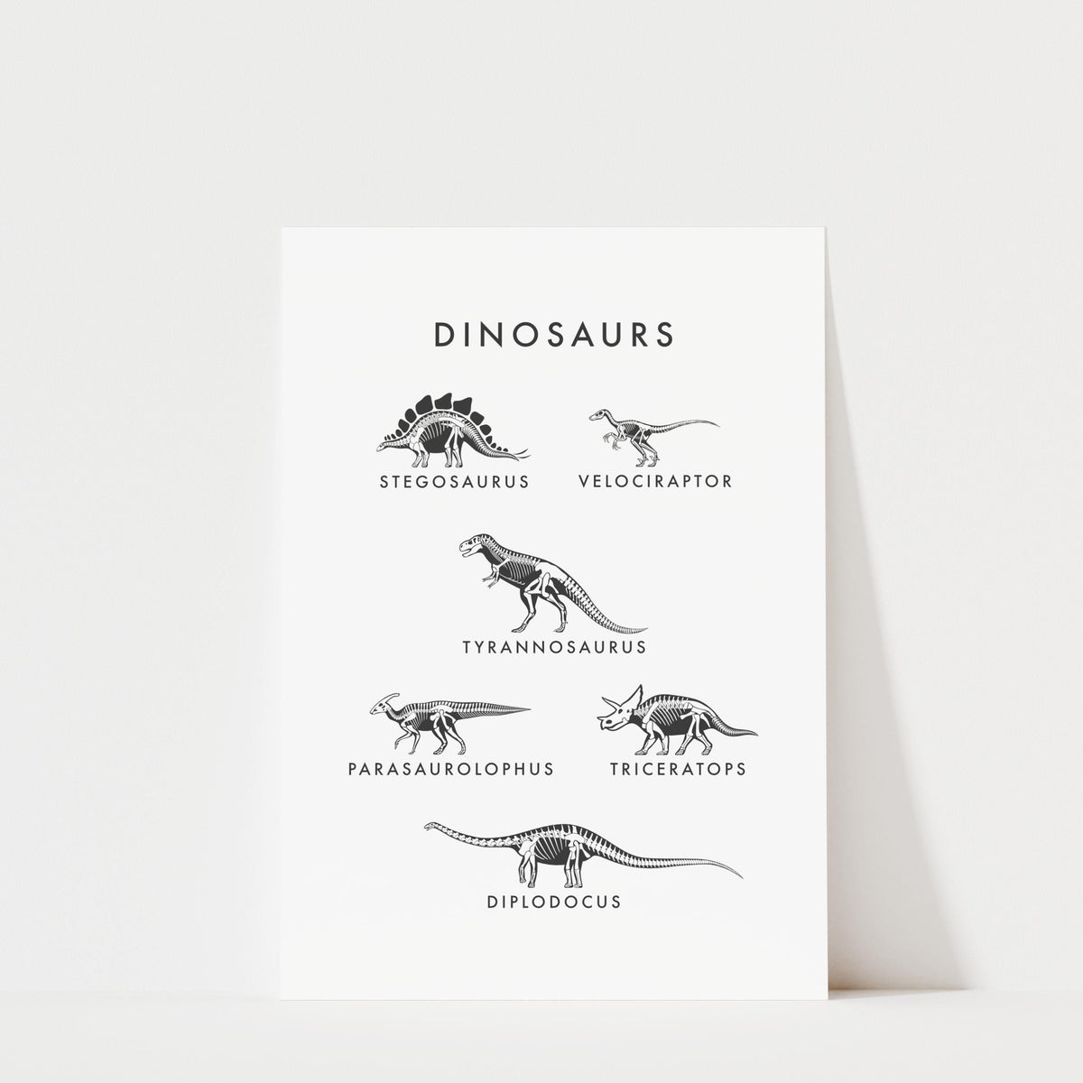 Dinosaur Fossil Print - Nursery & Kids Room Wall Art