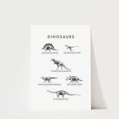 Dinosaur Fossil Print - Nursery & Kids Room Wall Art