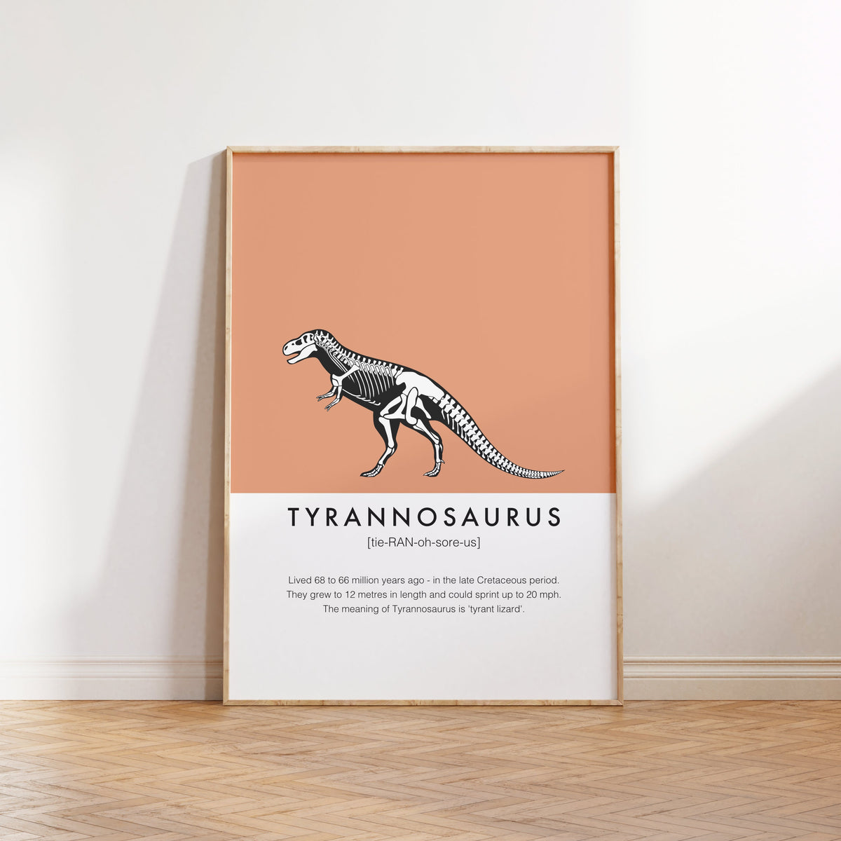 Tyrannosaurus Rex Fact Print | Dino Nursery Decor