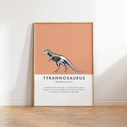 Tyrannosaurus Rex Fact Print | Dino Nursery Decor
