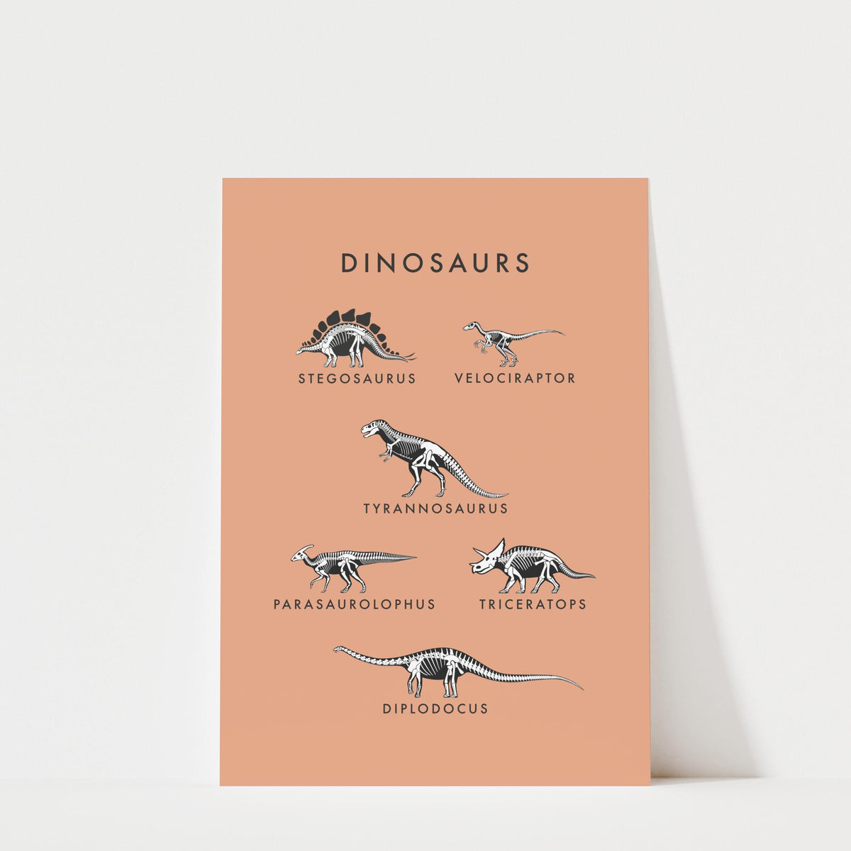 Dinosaur Fossil Print - Nursery & Kids Room Wall Art