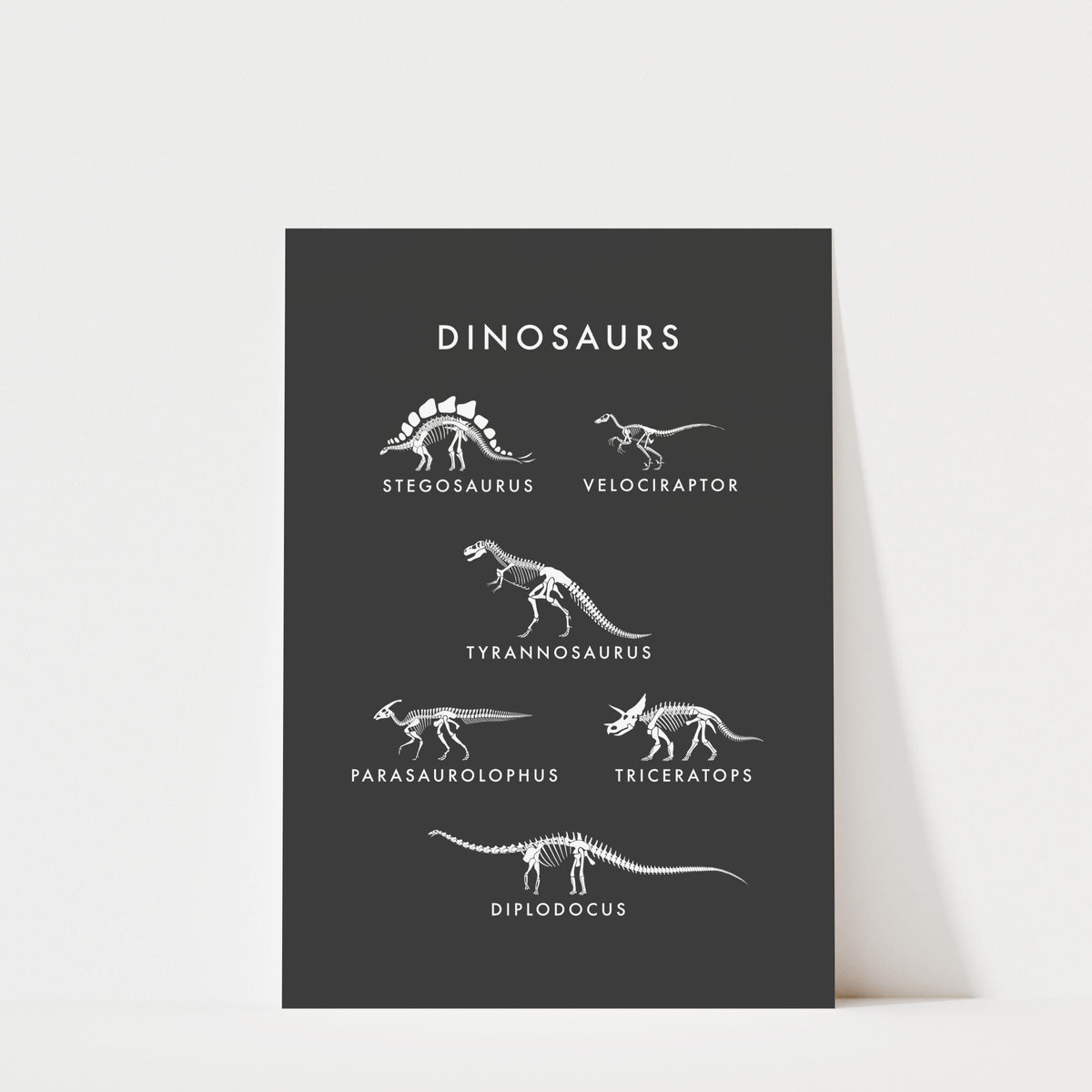 Dinosaur Fossil Print - Nursery & Kids Room Wall Art