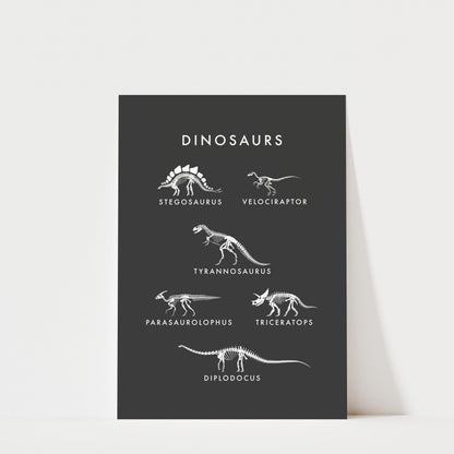 Dinosaur Fossil Print - Nursery & Kids Room Wall Art
