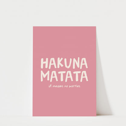 Hakuna Matata Print – Colorful Kids Room Wall Art