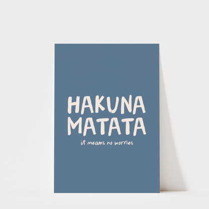 Hakuna Matata Print – Colorful Kids Room Wall Art