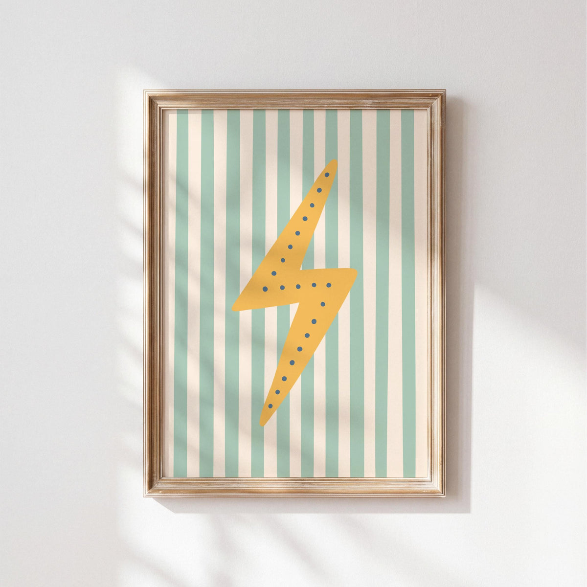 Lightning Bolt Print - Kids Bedroom Wall Art