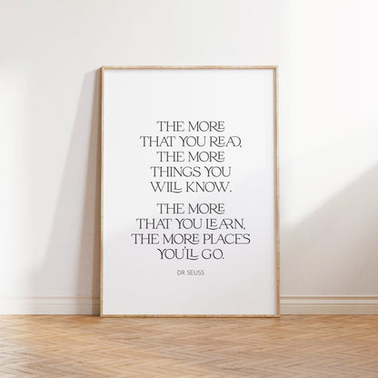 Dr. Seuss Quote Print - Kids Nursery Wall Art