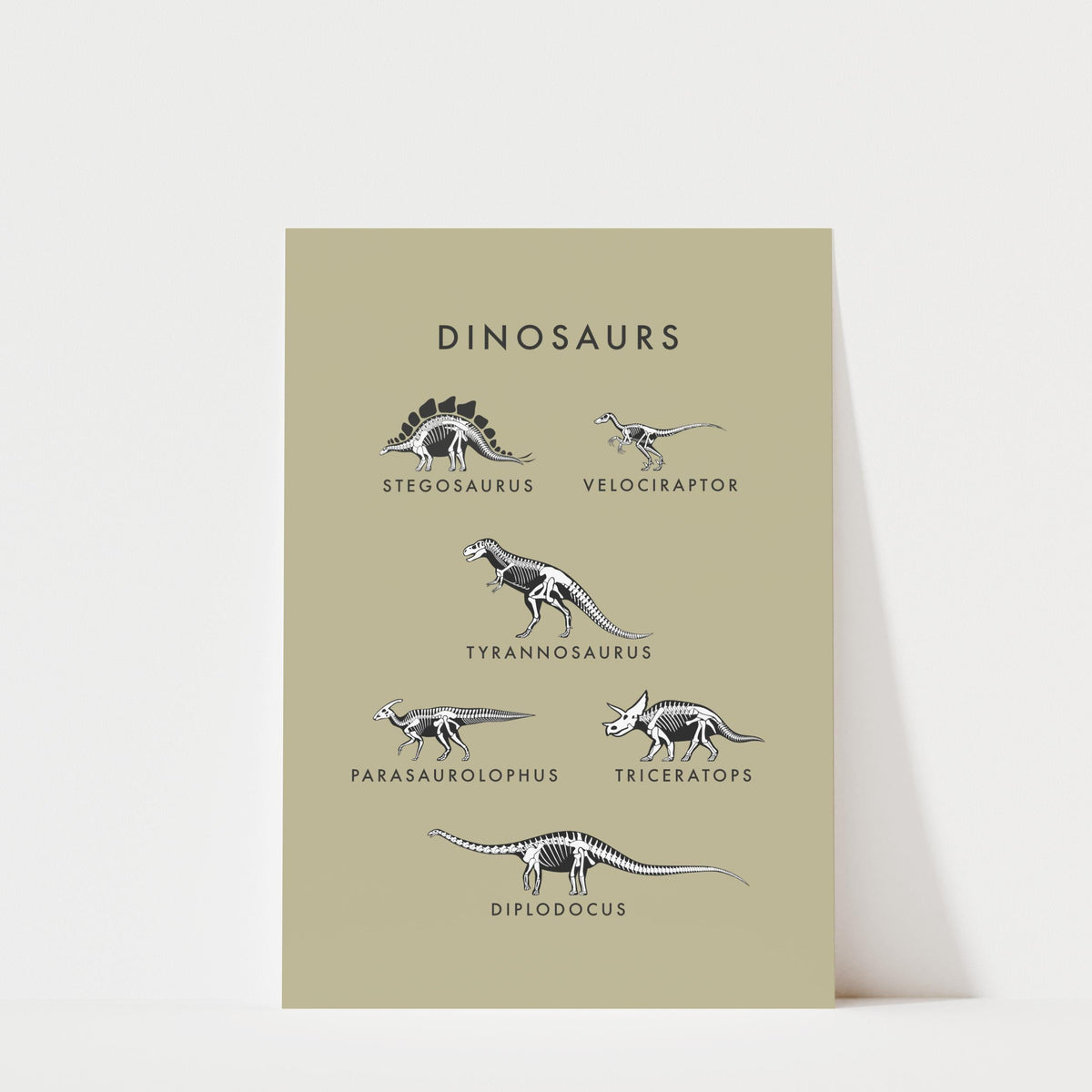 Dinosaur Fossil Print - Nursery & Kids Room Wall Art