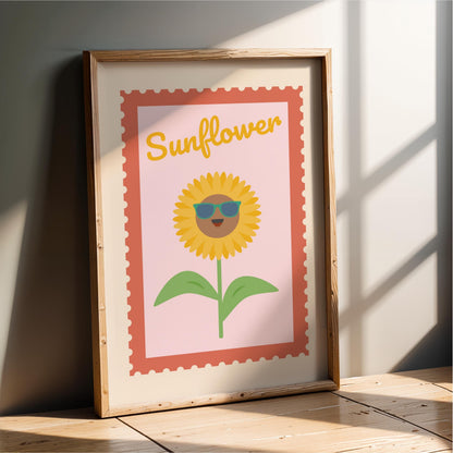 Sunflower Nursery Wall Art - Nature inspired bedroom and playroom decor