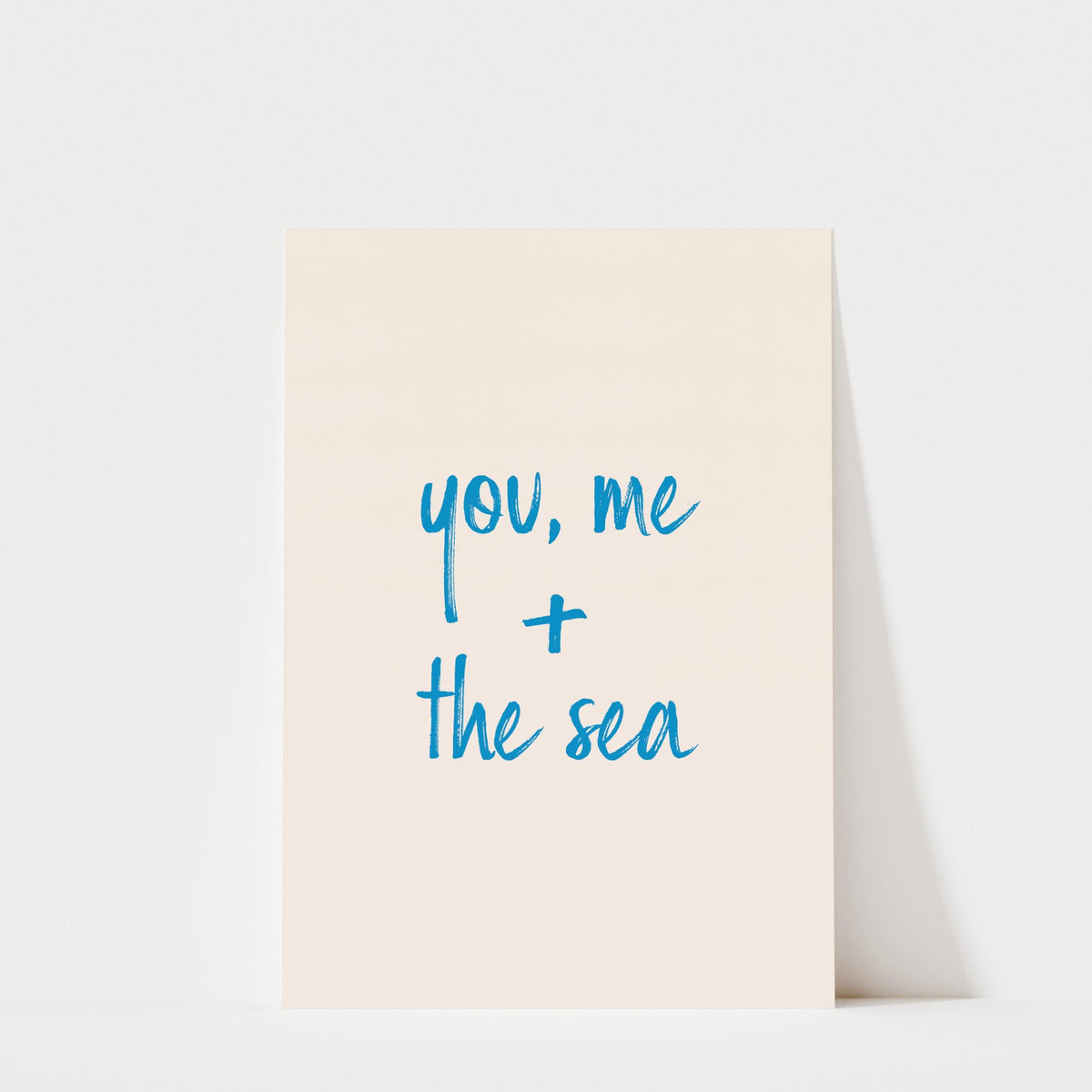 You, Me and the Sea - Typography Print