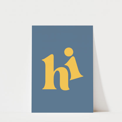 Hi - Typography Print