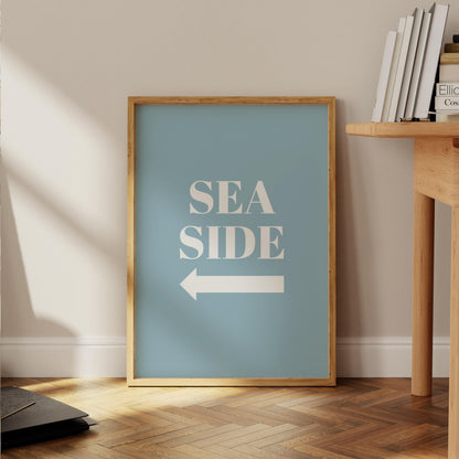 Seaside with Left Arrow - Typography Wall Art