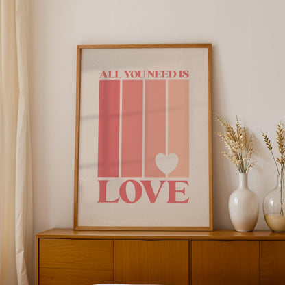 All You Need Is Love - Music Wall Art Print