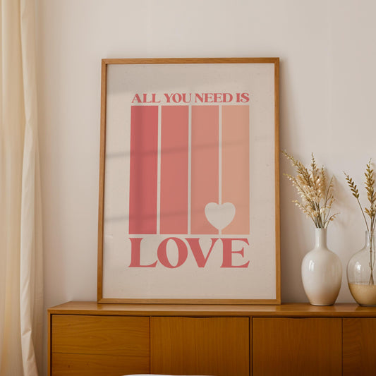 All You Need Is Love - Music Wall Art Print