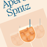 Aperol Spritz Retro Cocktail Print