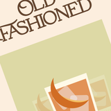 Old Fashioned Retro Cocktail Print